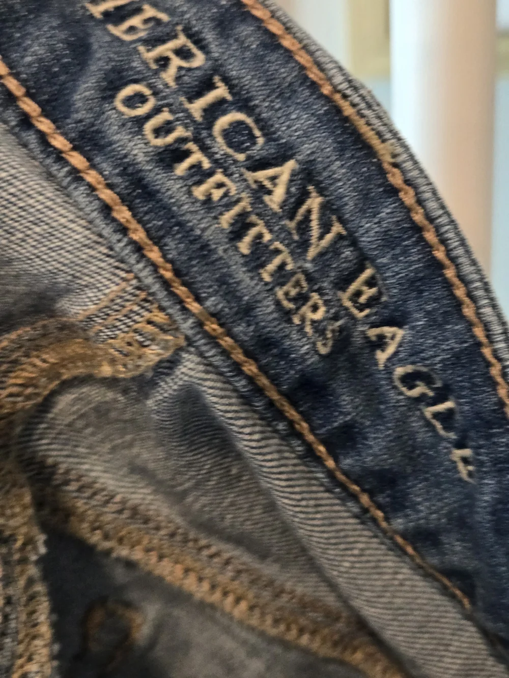Tom Girl Bermuda AEO Liggt Blue Distressed Denim Jean Shorts